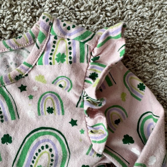 Wonder Nation Pink and Green Rainbow Dress St. Patricks St. Patty's day Size 2T - Picture 6 of 9